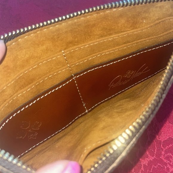 Patricia Nash Tan Floral Embossed Wristlet - Picture 14 of 16